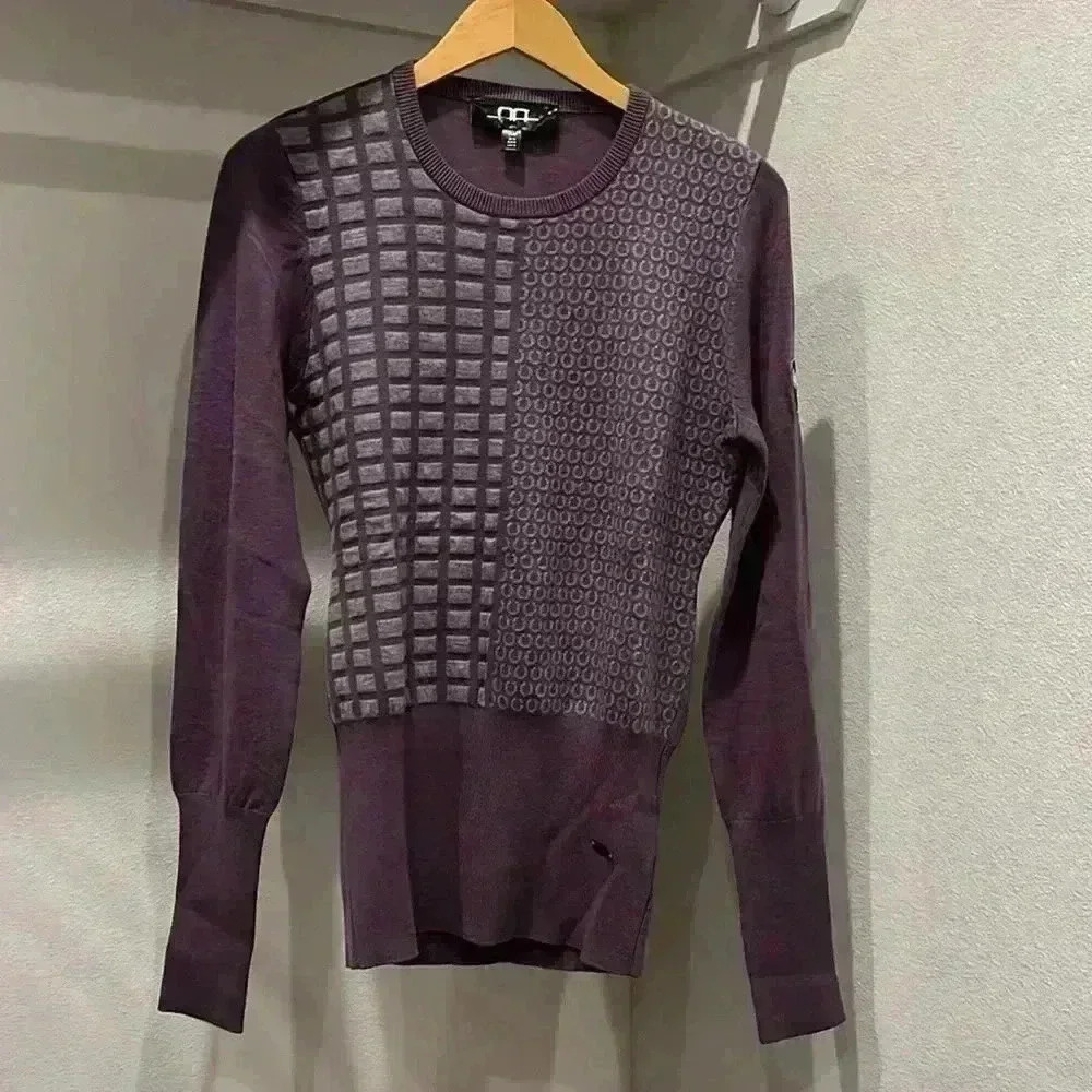 Women’s AA Equestrian Riding Horse Cashmere Wool Blend Sweater Lilac Size: XL